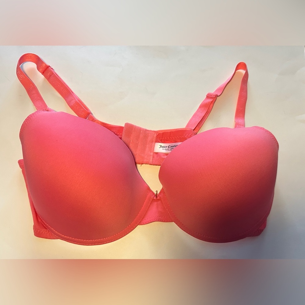 Juicy Couture Bra Barbie Pink Push Up Underwire Seamless Padded Bra 38D
